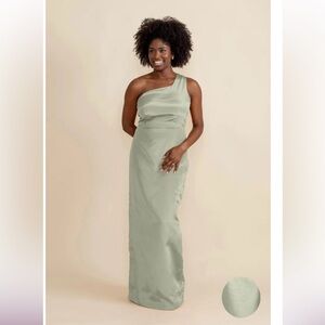 LulaKate bridesmaid dress in color sage